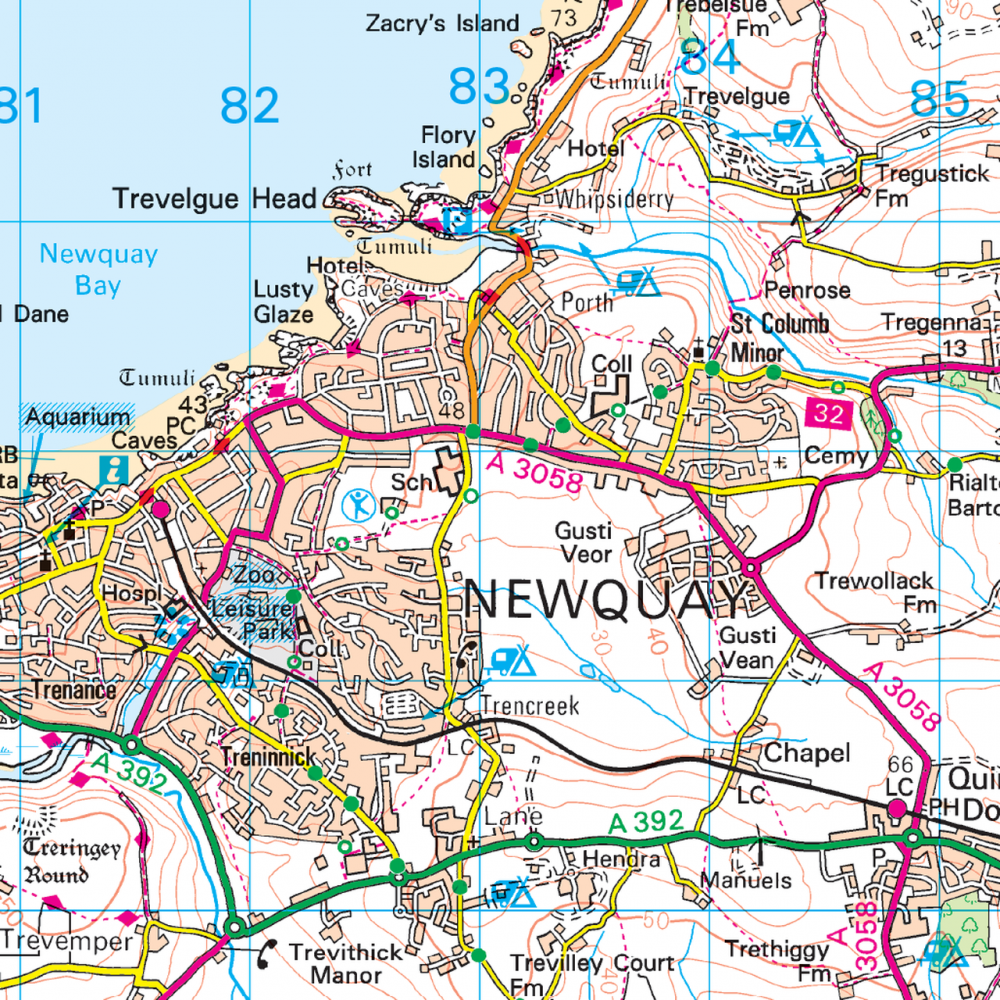 OS200 Newquay Bodmin Surrounding area
